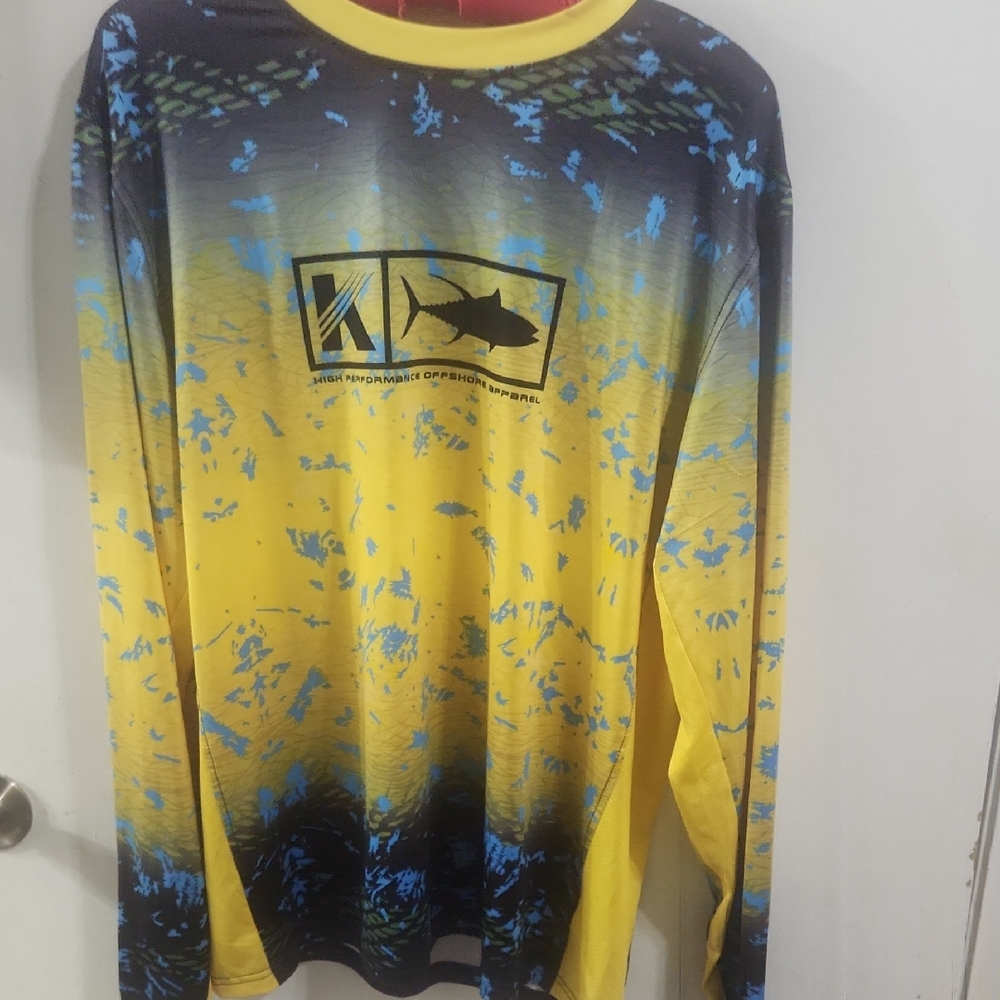 Koofin Gear Performance Mens Vented Long Sleeve Fishing Shirt Size Med NWOT